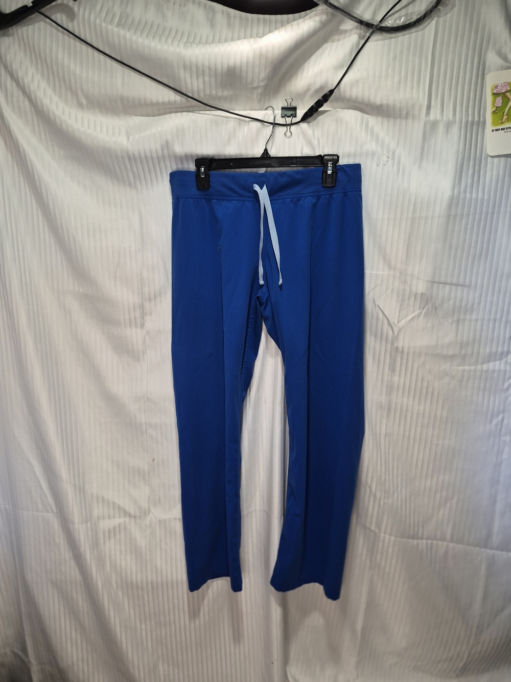 Figs Medium Royal Blue Drawstring Scrub Bottoms